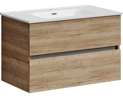 Тумба под раковину SANCOS Urban 790х450х550, c двумя ящиками, дуб галифакс натуральный Тумба под раковину SANCOS Urban 790х450х550, c двумя ящиками, дуб галифакс натуральный