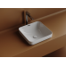 Раковина встраиваемая сверху Ceramicanova Элемент (Element) с отверстием слива - перелива квадратной формы 438x438x172 мм цвет белый арт