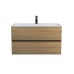 Тумба под раковину 90 см, Uperwood Barsa, черная/дуб сонома