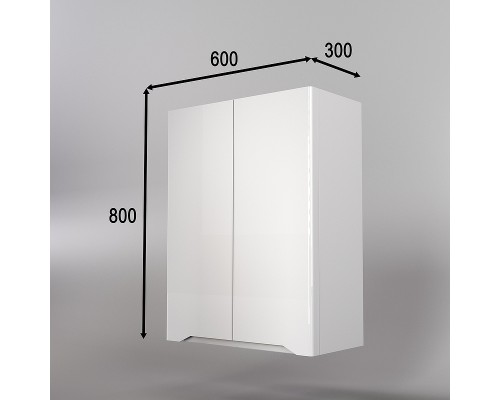 Подвесной шкаф Style Line Марелла 60 Люкс Plus СС-00002422 Белый глянец антискрейтч