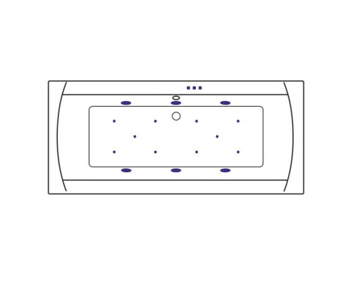 Ванна гидромассажная EXCELLENT Aquaria Lux Slim 180x80 RELAX бронза