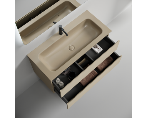 Тумба под раковину Настенная Sancos Folk 99.5 FL100CP Капучино