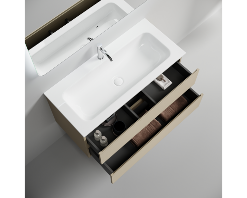 Тумба под раковину Настенная Sancos Folk 99.5 FL100CP Капучино