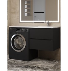 Тумба под стиральную машину Uperwood Tanos 60 см, подвесная, черная