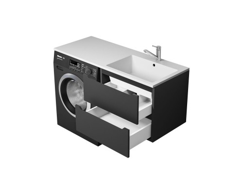 Тумба под стиральную машину Uperwood Tanos 60 см, подвесная, черная