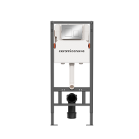 Система инсталляции для унитазов Ceramicanova с кнопкой смыва, хром глянцевый