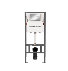 Система инсталляции для унитазов Ceramicanova с кнопкой смыва, хром глянцевый