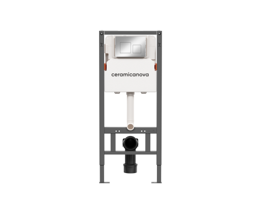 Система инсталляции для унитазов Ceramicanova с кнопкой смыва, хром глянцевый