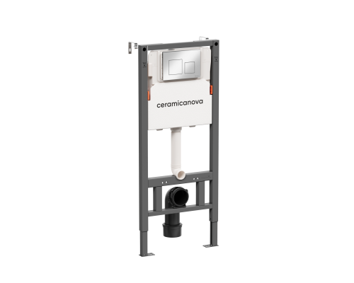 Система инсталляции для унитазов Ceramicanova с кнопкой смыва, хром глянцевый