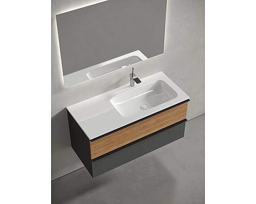 Тумба для раковины SanCos Delta 100 DL100RGR Дуб красный, графит Тумба для раковины SanCos Delta 100 DL100RGR Дуб красный, графит
