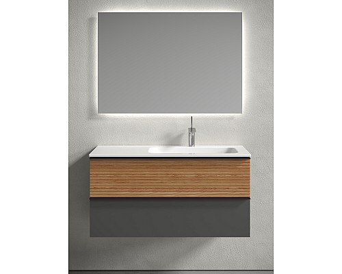 Тумба для раковины SanCos Delta 100 DL100RGR Дуб красный, графит Тумба для раковины SanCos Delta 100 DL100RGR Дуб красный, графит