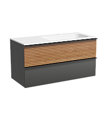 Тумба для раковины SanCos Delta 100 DL100RGR Дуб красный, графит