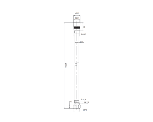Душевой шланг ALTROBAGNO SH 071710 Cr