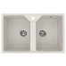Кухонная мойка из искусственного камня Uperwood ECON UPD-402-001, 2 чаши, белая матовая