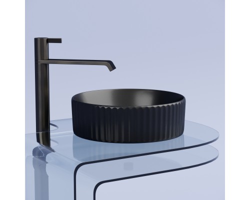 Раковина-чаша накладная Ceramicanova черный матовый Element 360x360x115