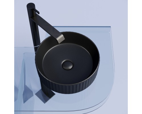 Раковина-чаша накладная Ceramicanova черный матовый Element 360x360x115