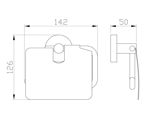 Держатель для туалетной бумаги с крышкой Wonzon&Woghand, Хром