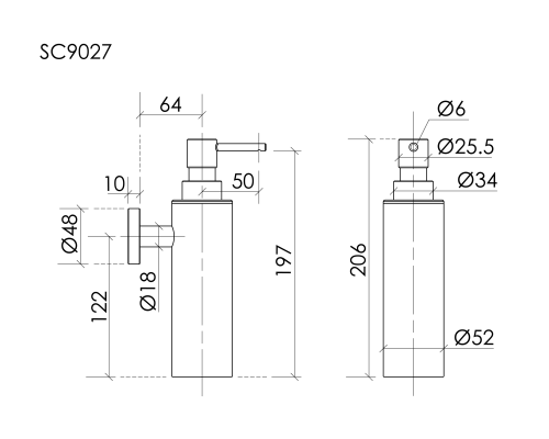 Дозатор SANCOS Base, брашированное золото, PVD покрытие, SC9027BG
