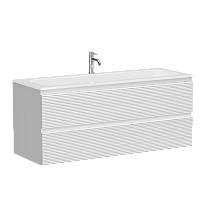 Тумба подвесная SANCOS Folk 1195х445х500, c двумя ящиками, Bianco FL120W