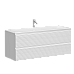 Тумба подвесная SANCOS Folk 1195х445х500, c двумя ящиками, Bianco FL120W