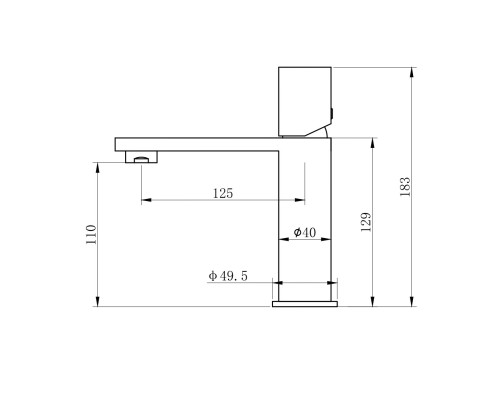 Смеситель для раковины Wonzon&Woghand, Черный матовый WW-101-MB