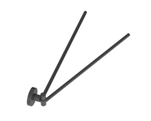 Полотенцедержатель Cezares Relax RELAX-THD-S-NOP двойной поворотный Черный матовый