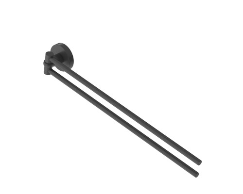 Полотенцедержатель Cezares Relax RELAX-THD-S-NOP двойной поворотный Черный матовый