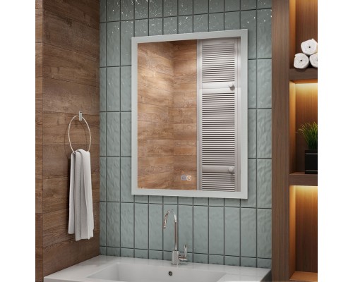 Зеркало Континент Sevilla 600х800 ЗЛП248 с подсветкой с сенсорным выключателем с подогревом