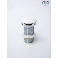 Белый керамический донный клапан Gid WH100 71101k без перелива