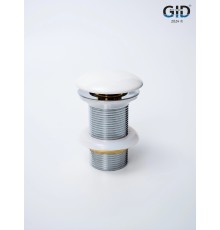 Белый керамический донный клапан Gid WH100 71101k без перелива