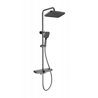 Душевая система с термостатом Wonzon&Woghand, Темный графит