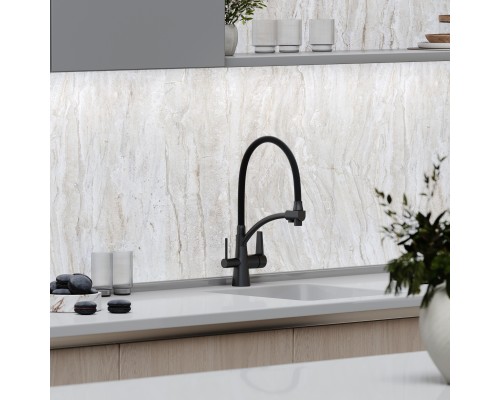 Смеситель для кухни SANCOS Eri SC4001MB с подключением фильтра, матовый черный