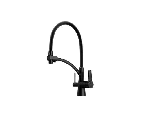 Смеситель для кухни SANCOS Eri SC4001MB с подключением фильтра, матовый черный
