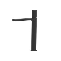 Высокий однорычажный смеситель для раковины AQG Tube, черный матовый