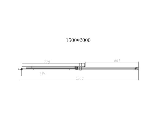 Душевая дверь Vincea Dice VDS-4D150CL 1500 хром стекло прозрачное