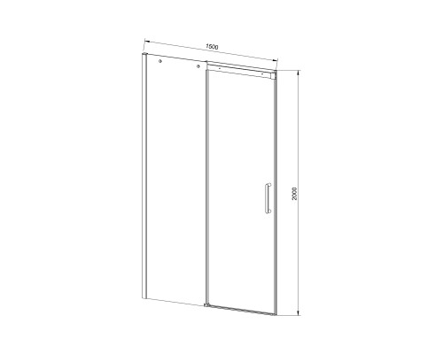 Душевая дверь Vincea Dice VDS-4D150CL 1500 хром стекло прозрачное