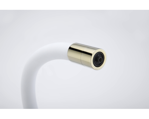 Смеситель для кухни Paulmark Salix Sa213419-Gw Золото Белый