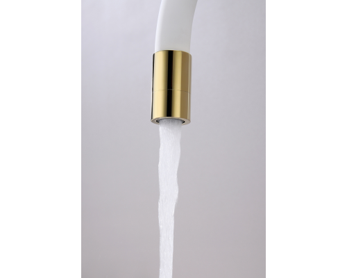 Смеситель для кухни Paulmark Salix Sa213419-Gw Золото Белый