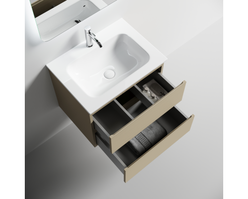 Тумба под раковину Настенная Sancos Folk 59 FL60CP Капучино