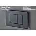 Клавиша смыва Iberica Blanca Inox-C 246x165, черный матовый, нержавеющая сталь