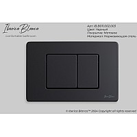 Клавиша смыва Iberica Blanca Inox-C 246x165, черный матовый, нержавеющая сталь