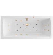 Ванна гидромассажная EXCELLENT Aquaria Lux Slim 180x80 ULTRA золото