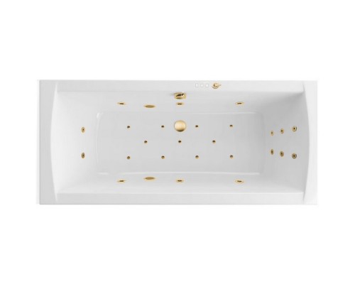 Ванна гидромассажная EXCELLENT Aquaria Lux Slim 180x80 ULTRA золото