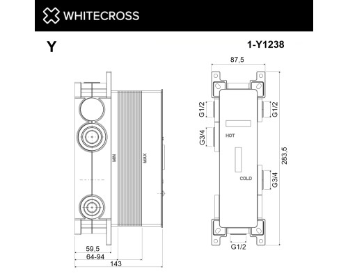 Встраиваемая часть WHITECROSS Y1238