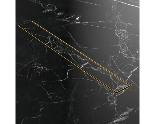 Душевой трап EXCELLENT Stilio Gold 80 под облицовку плиткой золото