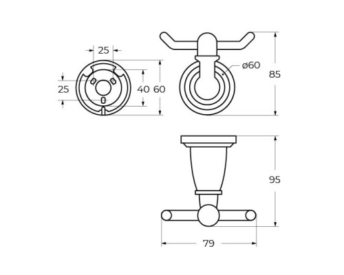 Крючок двойной подвесной ART&MAX AM-E-2601-Do