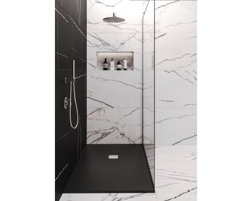 Душевой поддон, Solid 120х80 Черный матовый