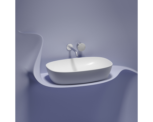 Чаша накладная овальная Ceramica Nova Element 60x38 Белый Матовый