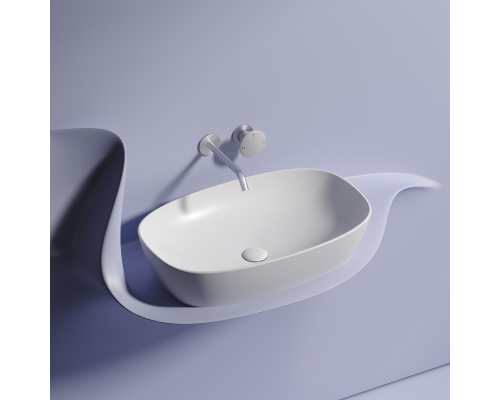 Чаша накладная овальная Ceramica Nova Element 60x38 Белый Матовый