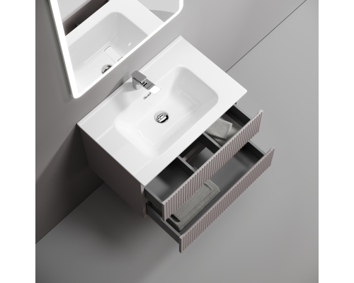 Тумба под раковину подвесная Sancos Snob R 69х44х50, с доводчиками, Doha Soft, SNR70SM